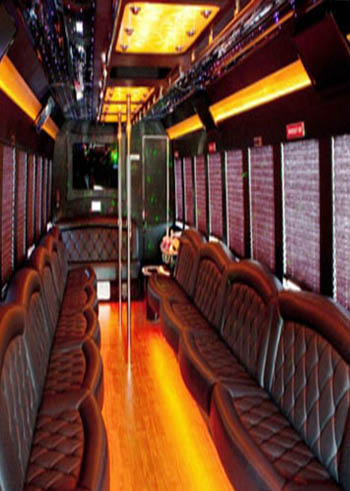 Dance floors on limo bus