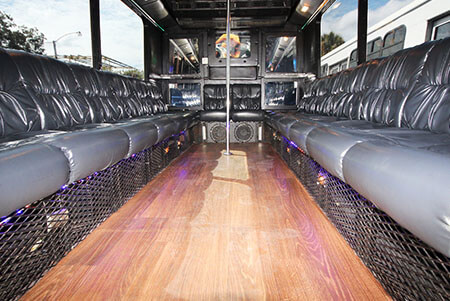 hardwood floors on party bus